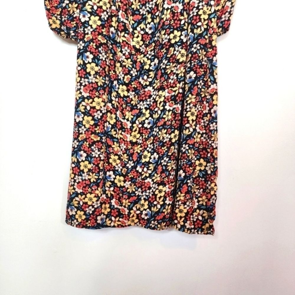 NWT Lost + Wonder Floral Paradise Valley Puff Sleeves Smocked Midi Dress SZ XL - Picture 7 of 7